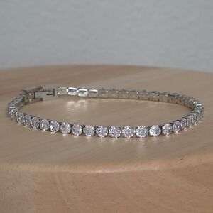 Stainless Steel Tennis Bracelet 8"